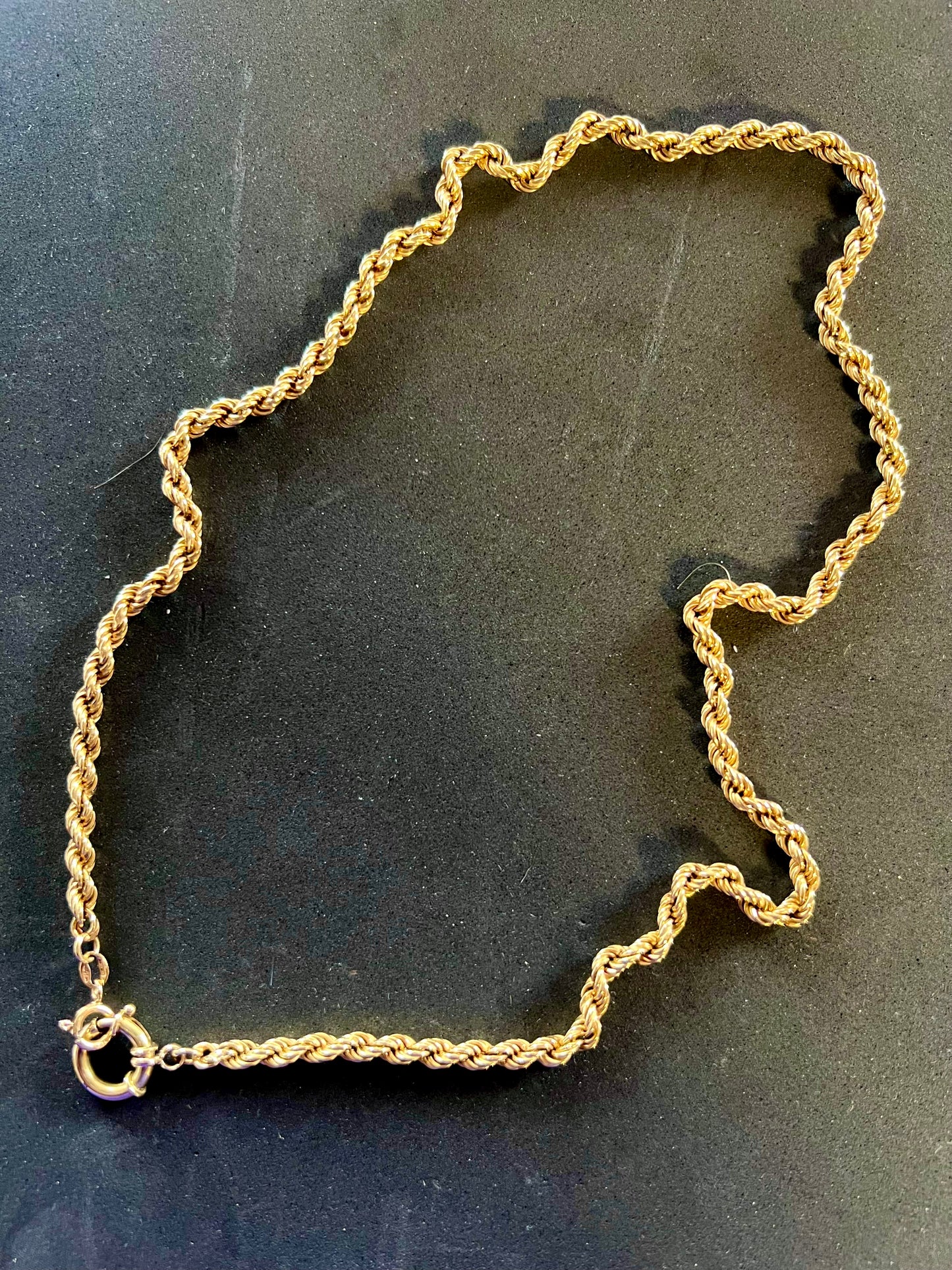18k Rope Chain w/Anchor Bolt Conversion
