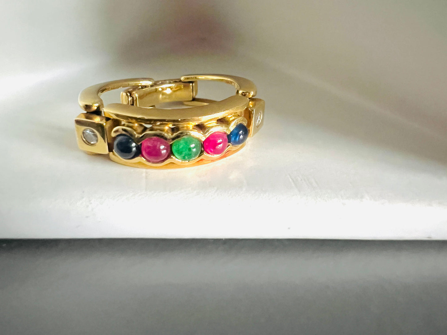 18k “Levian” Ring with Cabochons