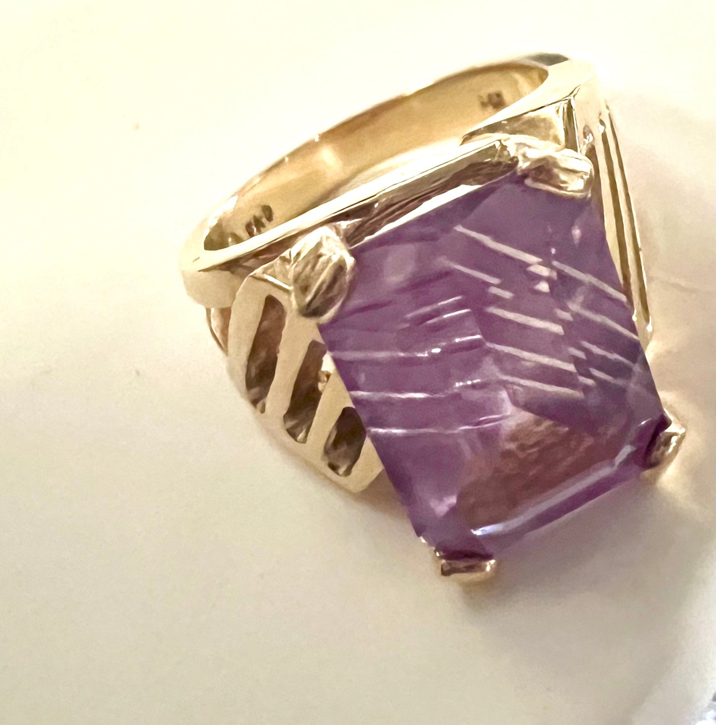 Amethyst "Lines" Ring