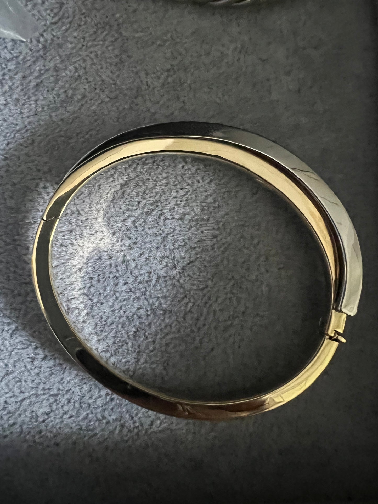 14k Two Tone Crossover Bangle