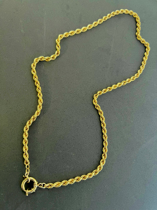 18k Rope Chain w/Anchor Bolt Conversion