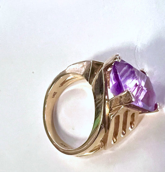 Amethyst "Lines" Ring